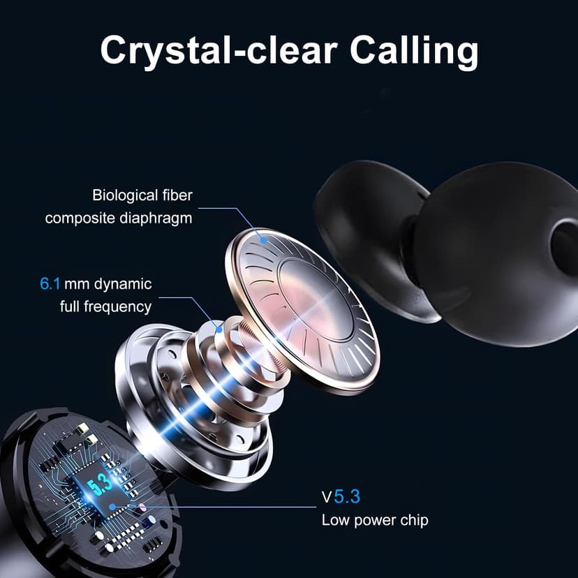 Bluetooth Headset, Wireless Bluetooth Earpiece With 400mAh Charging Case,150 Hours Talktime Hands Free Noise Canceling Headphones for iOS Android Cell Phone, Built-in Mic for Trucker, Office.