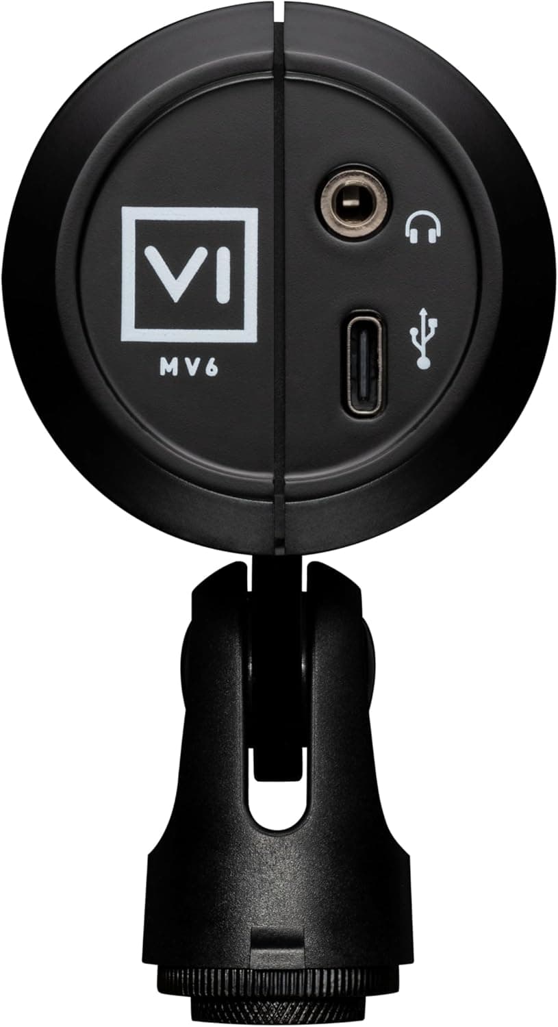 Shure MV6 Gaming Microphone, Dynamic USB PC Mic for Video Games & Streaming - Desktop Stand, Background Noise Cancellation, Tap-to-Mute & 3.5mm Output for Real-Time Headphone Monitoring