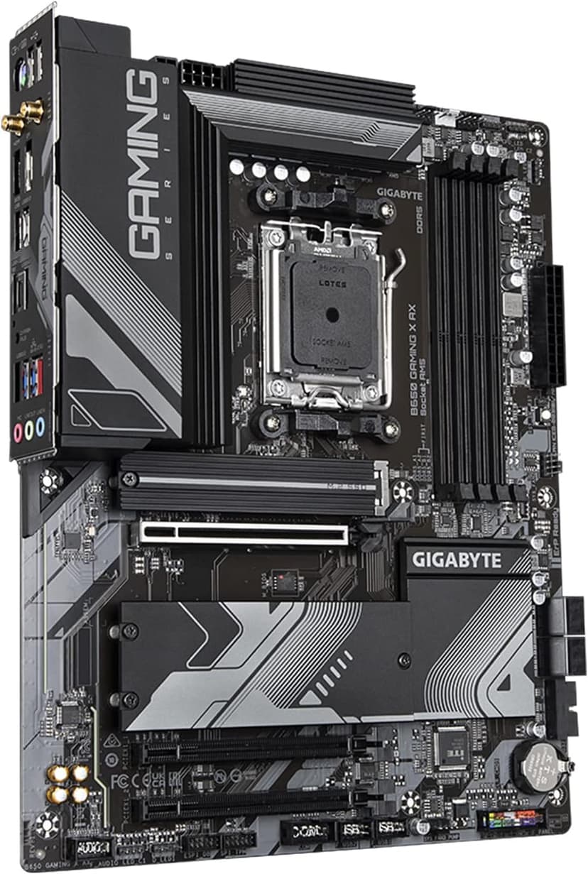 GIGABYTE B650 Gaming X AX (AM5/ LGA 1718/ AMD/ B650/ ATX/ 5-Year Warranty/ DDR5/ PCIe 4.0 M.2/ PCIe 4.0/ USB 3.2 Gen2x2 Type-C/AMD Wi-Fi 6E/ Realtek 2.5GbE LAN/Motherboard)