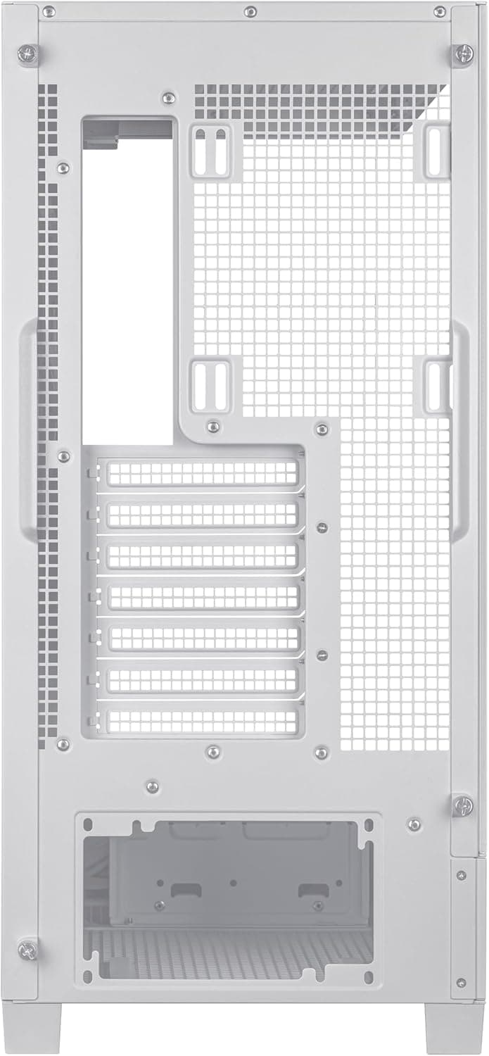 ASUS A31 White ATX Mid-Tower Gaming Case, Dual-Sided Tempered Glass, Frameless Design, BTF Hidden Connectors, 360 AIO Support, 8° Angled Base, ARGB Ready, Optimized Airflow, Seamless Cable Management
