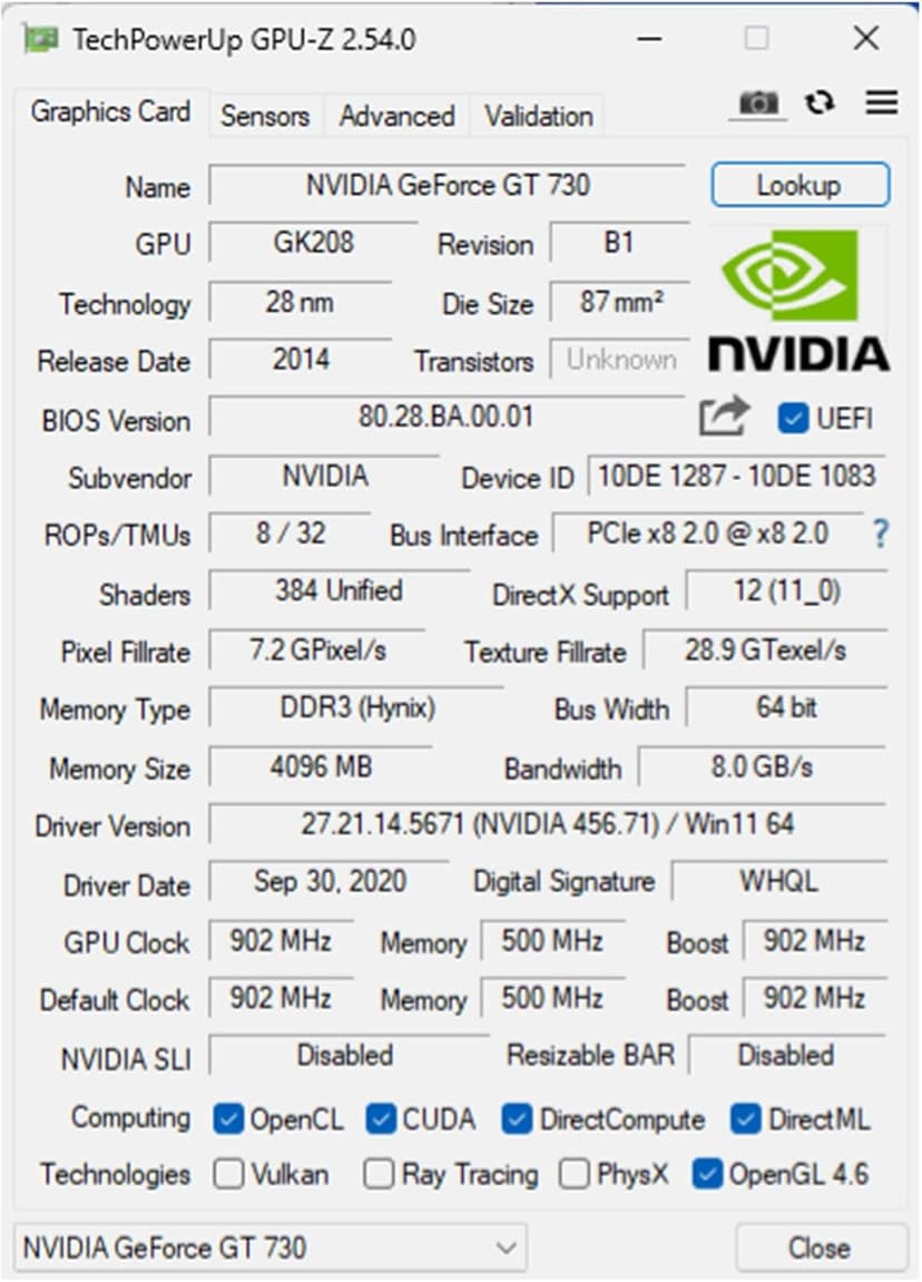 QTHREE GeForce GT 730 4GB DDR3 Low Profile Graphics Card, 2X HDMI, DP, VGA, PCI Express 2.0 x8,Gaming Video Card,Computer GPU for PC