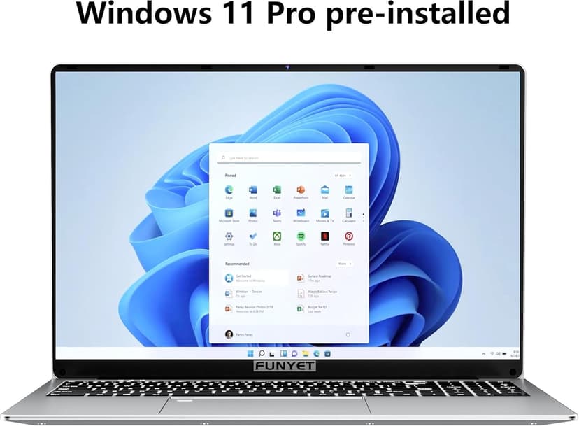 16 Inch Gaming Laptop, Laptop Computer 2025 Windows 11 Pro, 16GB RAM 512GB SSD, Intel 12th Gen N95 Processor(up to 3.4GHz), Backlit Keyboard, Fingerprint Unlock, FHD 1920 * 1200