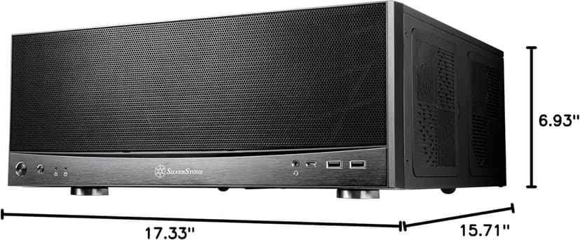 SilverStone Technology Grandia 11 Compact ATX Home Theater PC (HTPC) case with 240mm Radiator Support, SST-GD11B