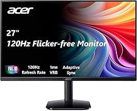 acer KB272 G0bi 27" IPS Full HD (1920 x 1080) Gaming Office Monitor | Adaptive-Sync Support (FreeSync Compatible) | Up to 120Hz Refresh | 1ms (VRB) | sRGB 99% | Tilt | HDMI & VGA Ports