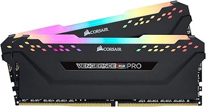 CORSAIR VENGEANCE RGB PRO DDR4 RAM 16GB (2x8GB) 3200MHz CL16-18-18-36 1.35V Intel AMD Desktop Computer Memory - Black (CMW16GX4M2C3200C16)