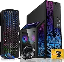 Dell OptiPlex Gaming Desktop PC Bundle with Core i7 32GB RAM 1TB SSD RTX 3060 Graphics RGB Keyboard with AI-Enabled Copilot Key Mouse Headphones Webcam Windows 11 Pro(Renewed)