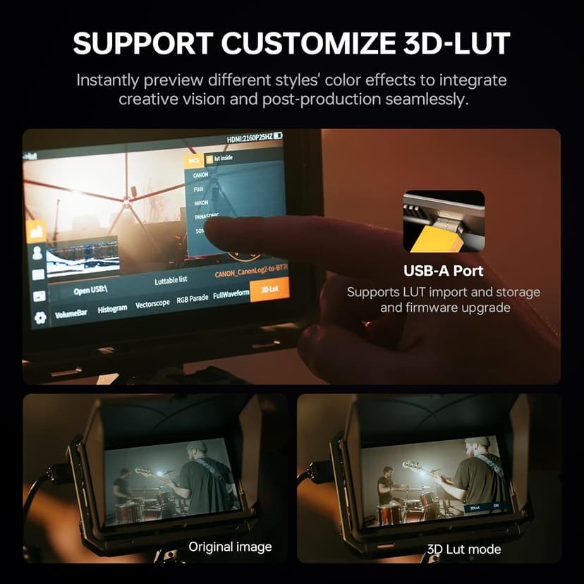 VILTROX DC-X2 Camera Field Monitor 2000 Nits High Brightness Touchscreen 6 Inch DSLR Monitor with 1920x1080 IPS 4K HDMI Loop in/Out 3D LUTs Waveform Video Peaking Focus Assist Battery&Sunshade Hood