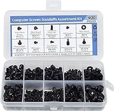 400PCS Computer Screws Motherboard Standoffs Assortment Kit for Universal Motherboard, HDD, SSD, Hard Drive,Fan, Power Supply, Graphics, PC Case for DIY & Repair