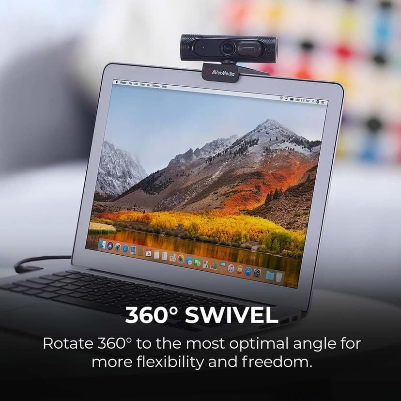 AVerMedia PW315 Full HD 1080p 60fps Webcam for Game Streaming, Video Calls and Content Creating with CamEngine and 3rd Party Software Support, TAA/NDAA Compliant