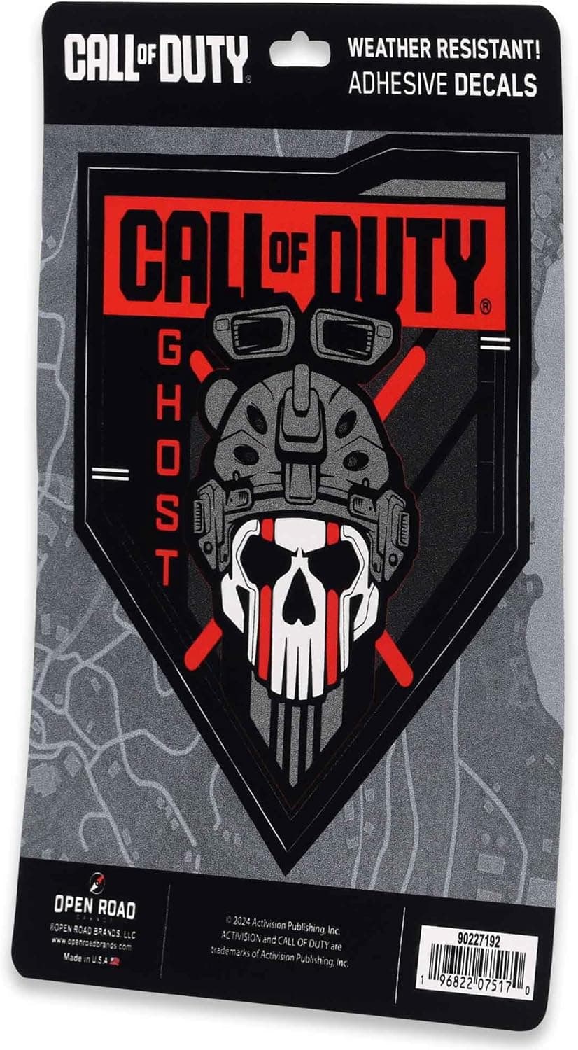 Call of Duty Modern Warfare Ghost Adhesive Vinyl Decal - Call of Duty Sticker for Car, Window or Laptop