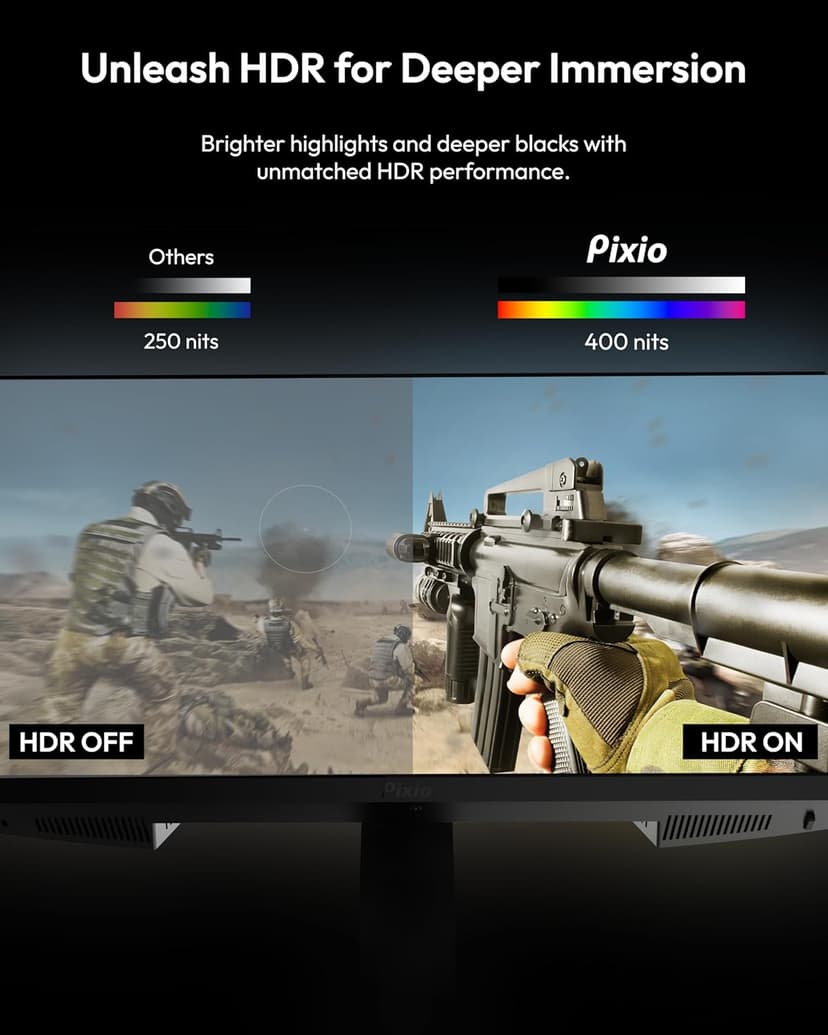 Pixio PX277 Prime Neo 27 inch 180Hz Refresh Rate QHD 1440p Resolution Fast IPS Panel 1ms GTG Response Time Gaming Monitor with Adaptive Sync