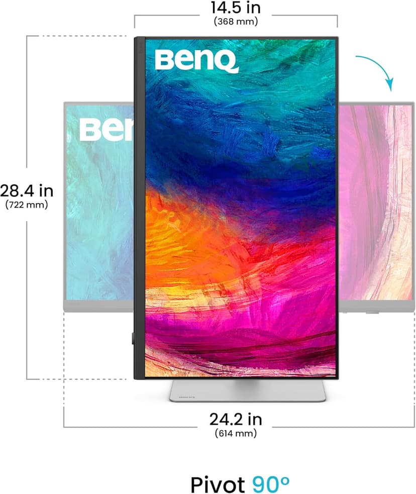 BenQ PD2730S 27” 5K Monitor, 90W Thunderbolt 4, 218 PPI, 98% P3, 2000:1 Contrast, Nano Matte Panel, Daisy Chain, KVM, Height Adjustable, Mac-Compatible, for 3D Artists, VFX Animators, Game Designers