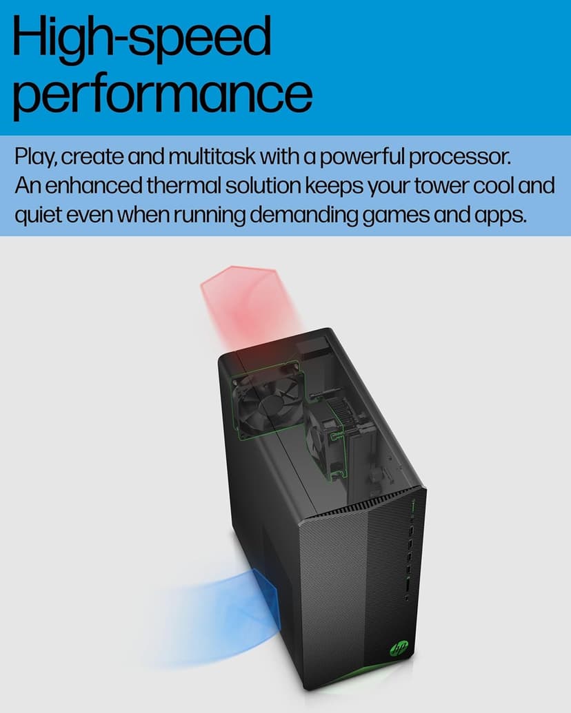 HP Pavilion Desktop Tower Computer, Intel 8-Core i7-11700F up to 4.9GHz, 32GB DDR4 RAM, 1TB PCIe SSD, GeForce GT 610 2GB, WiFi 6, Bluetooth, RJ-45, Type-C, HDMI, KB & Mouse, Windows 11 Pro, WE/PGPY