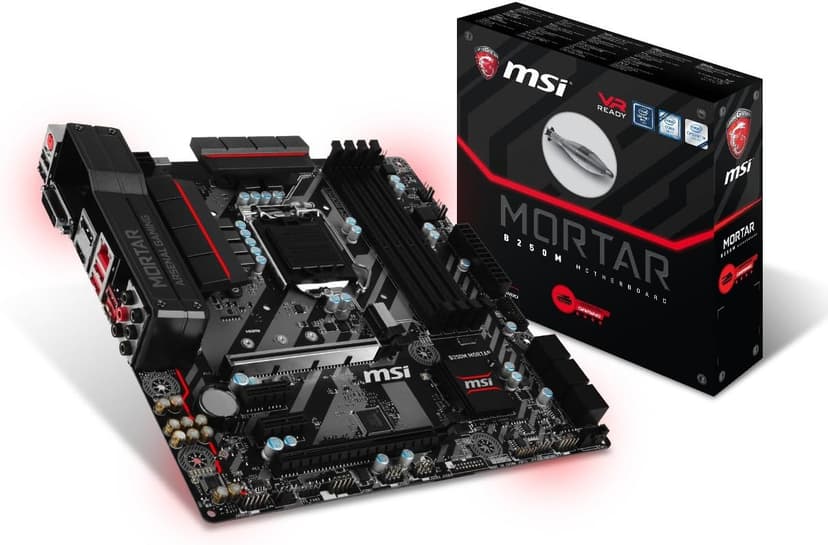 MSI Gaming Intel B250 LGA 1151 DDR4 HDMI VR Ready micro-ATX Motherboard (B250M MORTAR)