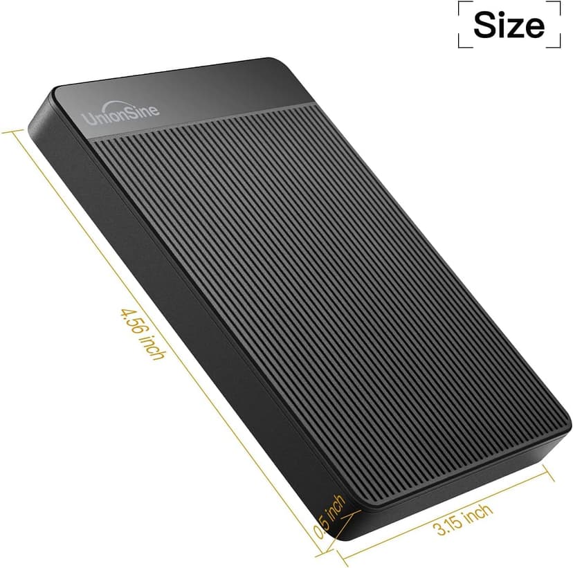 UnionSine 320GB 2.5" Ultra Slim Portable External Hard Drive HDD-USB 3.0 for PC, Mac, Laptop, PS4, Xbox one,Xbox 360,HD-2510(Black)