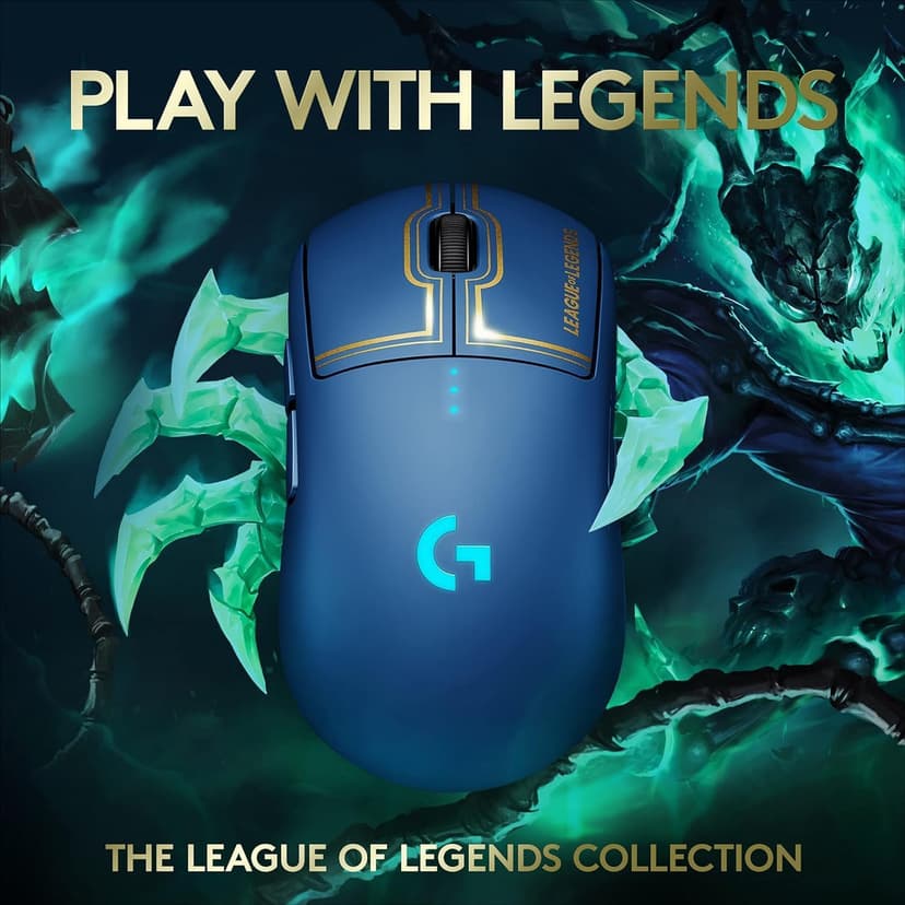 Logitech G Pro Wireless Gaming Mouse - League of Legends Edition - Hero 25K Sensor, Lightspeed, Programmable Buttons, Lightsync RGB, Designed for League of Legends Players