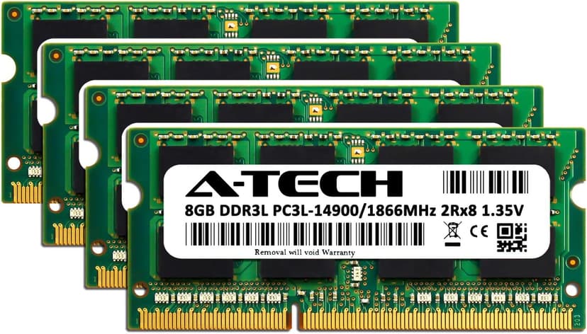 A-Tech 32GB (4x8GB) RAM for Apple iMac Late 2015 27 inch Retina 5K | DDR3L 1866MHz / 1867MHz PC3L-14900 1.35V 204-Pin SODIMM Memory Upgrade Kit