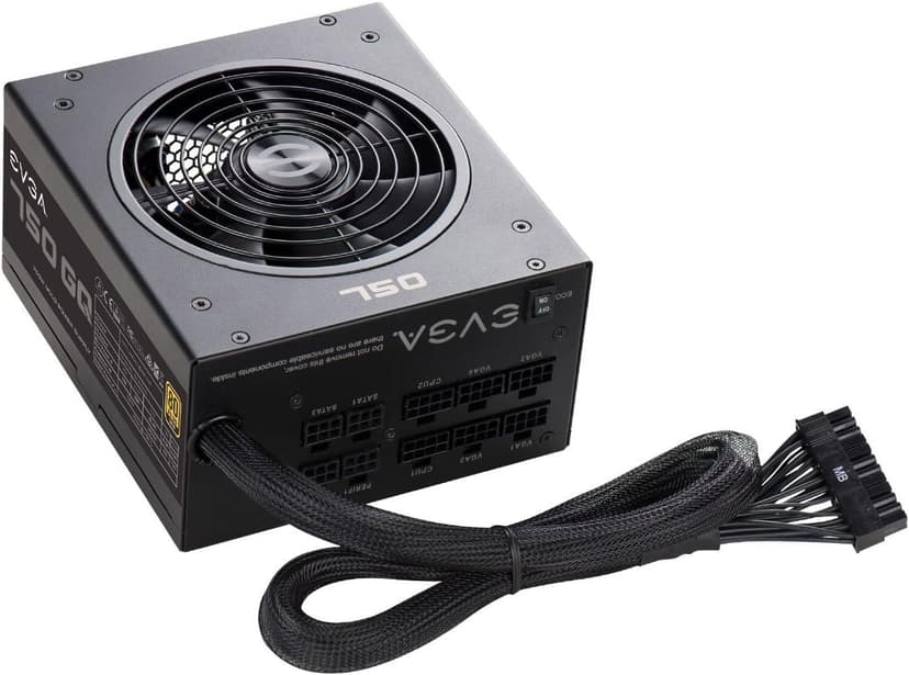 EVGA 210-GQ-0750-V1 750 GQ, 80+ GOLD 750W, Semi Modular, EVGA ECO Mode, 5 Year Warranty, Power Supply, Black