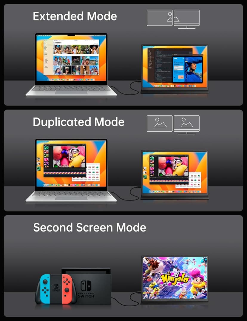 Small Portable Monitor 10.5" 400 Nits 15:10 FHD 1280P IPS Screen, Ultra-Slim Mini Monitor w/Smart Cover & Speaker, USB C HDMI HDR Portable Gaming Monitor, Travel Monitor for Laptop Xbox Switch