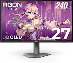 AOC Agon PRO AG276QZD2 27" OLED Tournament Gaming Monitor 2560x1440, 240Hz 0.03ms, G-SYNC, PS5 Xbox Switch Compatible, Glossy, Black