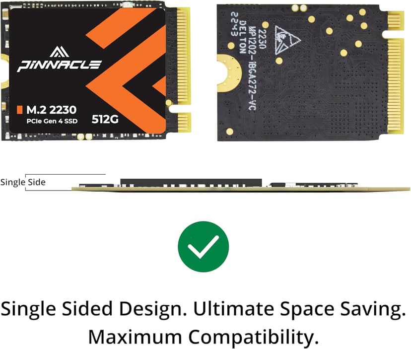 Timetec 512GB M.2 2230 SSD NVMe PCIe Gen4x4 Read Up to 4,800 MB/s Compatible with Steam Deck, ASUS ROG Ally, Microsoft Surface pro 9/ pro 8/pro 7+/pro X/laptop3/laptop4/laptop go/book3, Mini PCs