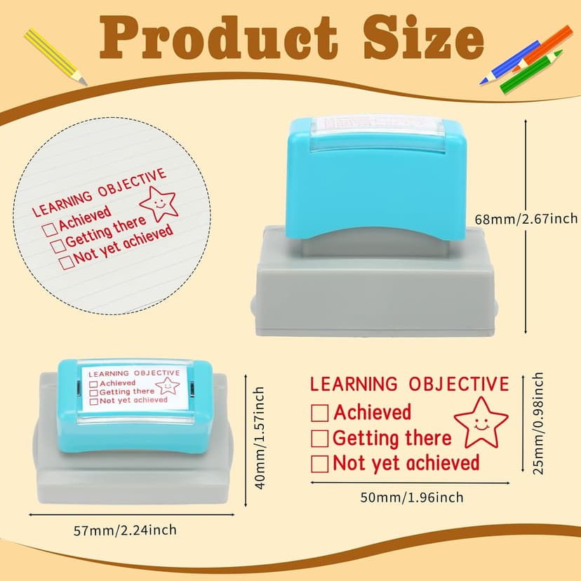 4 Pcs Teacher Stamps for Grading Self-Inking Special Accommodations Stamp Refillable Motivational Encouraging Rubber Stamp for Classroom Back to School Homework Student Dormitory Gifts