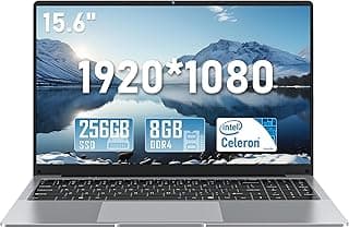 2025 Laptop 15.6 inch, Laptop Computer with N4000 Processor with 8GB RAM 256GB SSD, FHD Display 1920*1080P, WIFI5 BT4.2 HDMI Windows 11 Laptop, Thin and Light Laptop, Office Laptop, Study Laptop