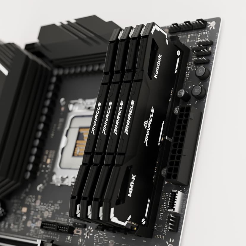 Timetec Pinnacle Konduit 32GB KIT(4x8GB) DDR4 3200MHz PC4-25600 CL16-18-18-38 XMP2.0 Overclocking 1.35V Compatible for AMD and Intel Desktop Gaming PC Memory Module RAM - Black