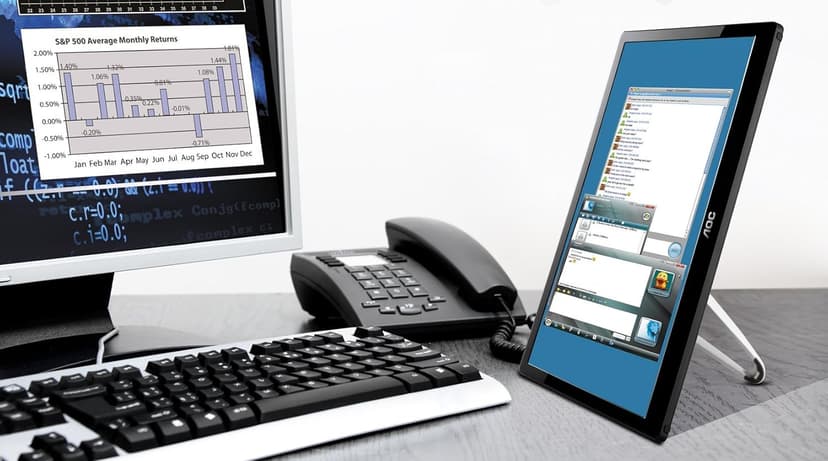 AOC e1659Fwu 16-Inch Ultra Slim 1366x768 Res 200 cd/m2 Brightness USB 3.0-Powered Portable LED Monitor (Renewed)