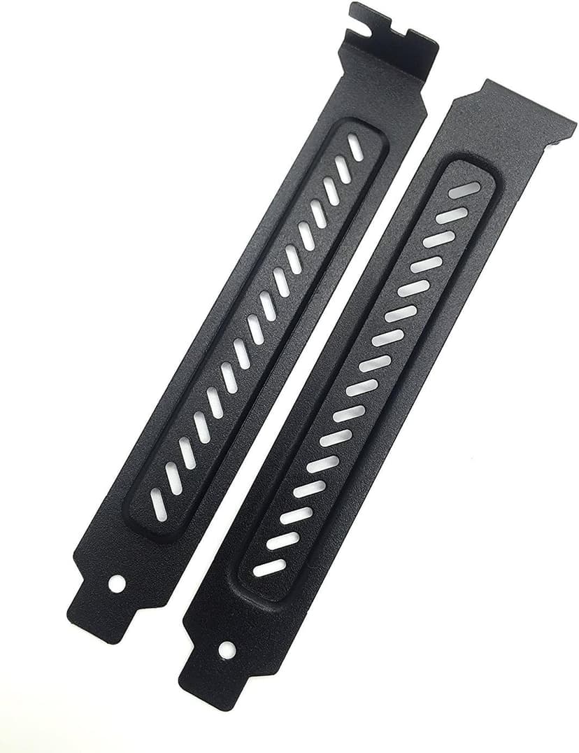 upHere Maximum Steel Profile Expansion Vented PCI Slot Cover Plate - Black- 10 Packs
