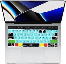 Davinci Resolve Shortcuts Keyboard Cover for 2016-2024 M1/M2 MacBook Pro 14 inch and MacBook Pro 16 inch, MacBook Pro 13 15 Touch Bar Inch(A1989/A1706,A1990/A1707) 2016-2024