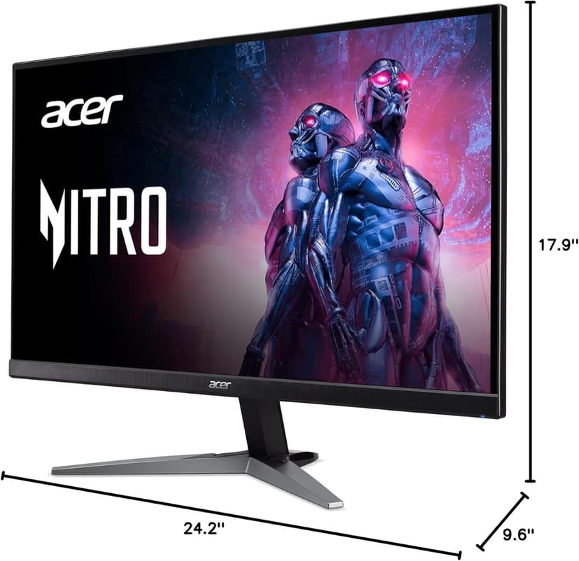 Acer Nitro 27" WQHD 2560 x 1440 PC Gaming Monitor | AMD FreeSync Premium | Up to 240Hz Refresh | Up to 0.5ms HDR350 | DCI-P3 90% | 1 x Display Port 1.4 & 2 x HDMI 2.1 | KG271U Xbmiipx