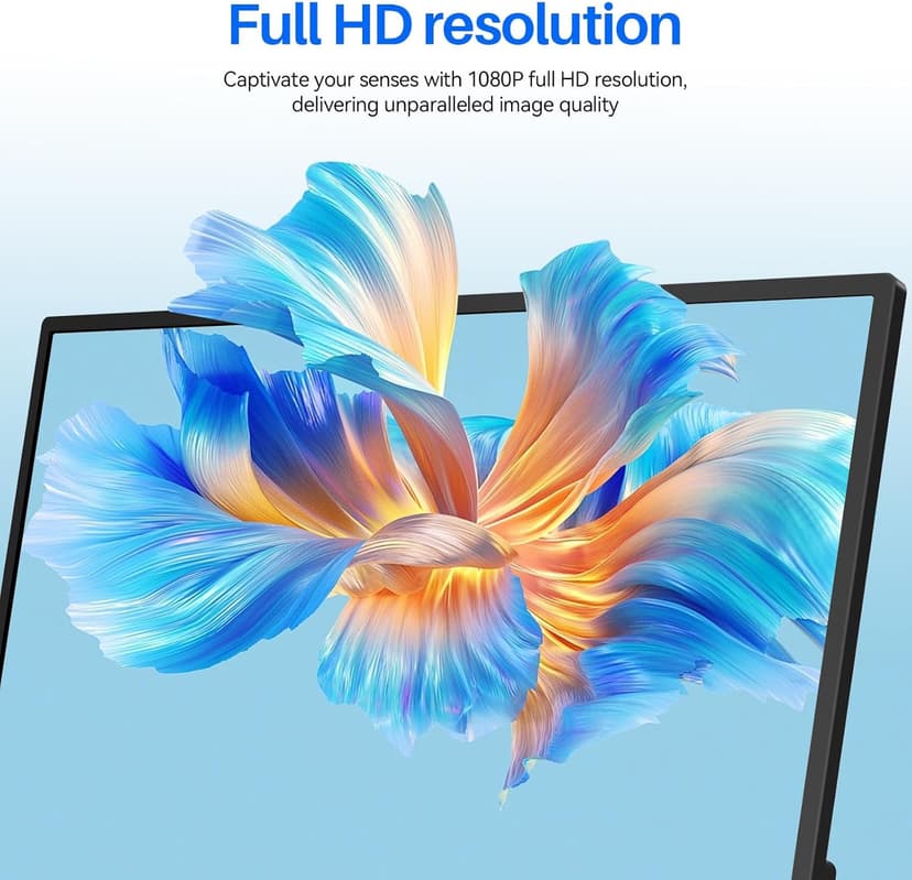14 Inch Touchscreen Portable Monitor 1200P Slim and Lightweight Bezel less FHD IPS HDR Gaming Monitor, Laptop Travel Sub-Monitor with Built-in Speakers and VESA for Laptop Mac PC Xbox PS4/5 Switch