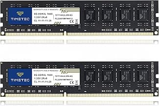 Timetec 16GB KIT(2x8GB) DDR3L / DDR3 1600MHz (DDR3L-1600) PC3L-12800 / PC3-12800 Non-ECC Unbuffered 1.35V/1.5V CL11 2Rx8 Dual Rank 240 Pin UDIMM Desktop PC Computer Memory RAM(SDRAM) Module Upgrade