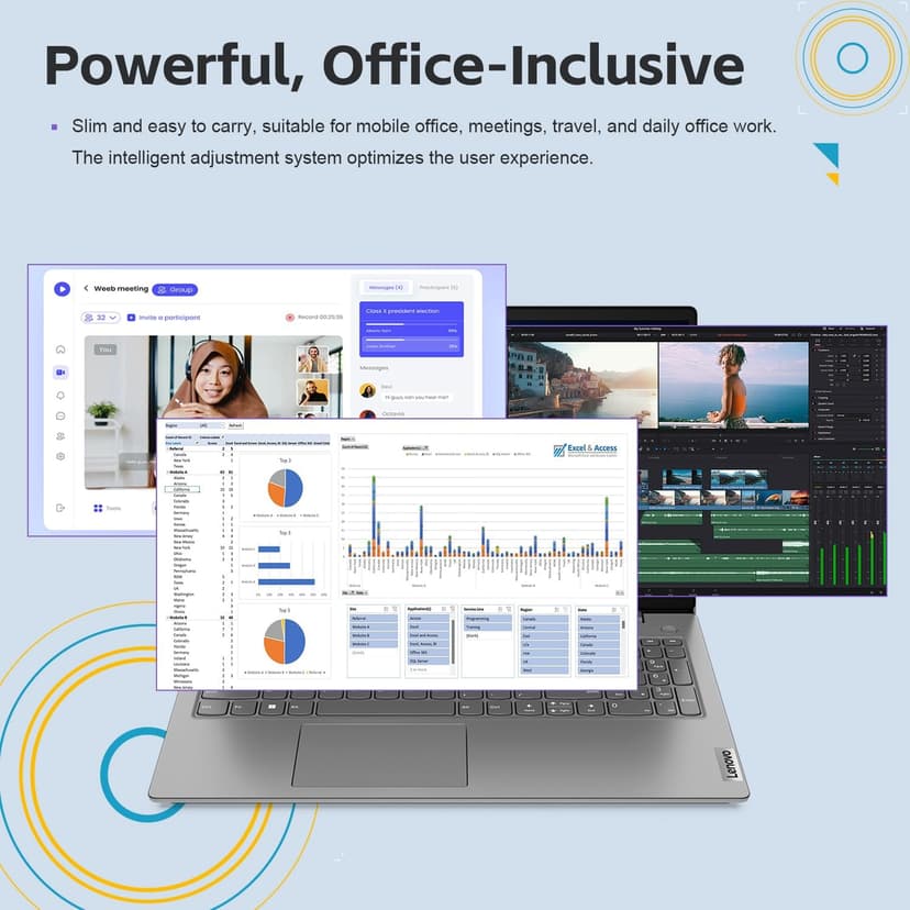Lenovo Laptop Computer, Intel 10-Core i7-13620H (Beat Ultra 7 255U), 40GB DDR4 RAM, 1TB PCIe SSD, WiFi 6, Bluetooth 5.2, 15.6" FHD for Business & Home, RJ45, Type-C, HDMI, Windows 11 Pro, Wendbo