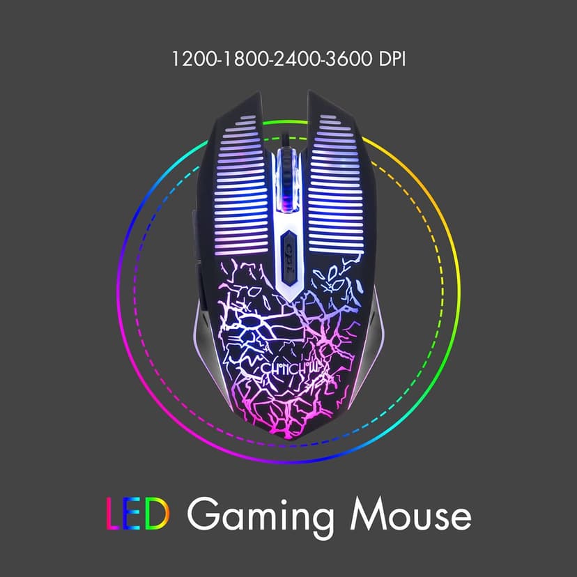 CHONCHOW Gaming Keyboard and Mouse Led Backlit USB Wired with Light Up 104Key 3600DPI 2 Side Button Mouse Keyboard Mechanical Feeling Compatible with PC Mac OS Xbox Ps4 Ps5 with Mousepad
