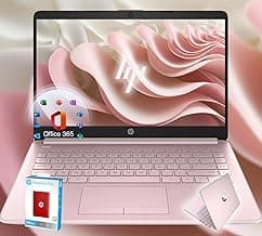 HP 14 Ultrabook • Limited Edition with Microsoft 365 • Intel 4-Core CPU • 32GB RAM • 1600GB Storage (64GB On Board with HP 512GB P500 Portable SSD + 1TB OneDrive) • Pink • Win 11 (Renewed)