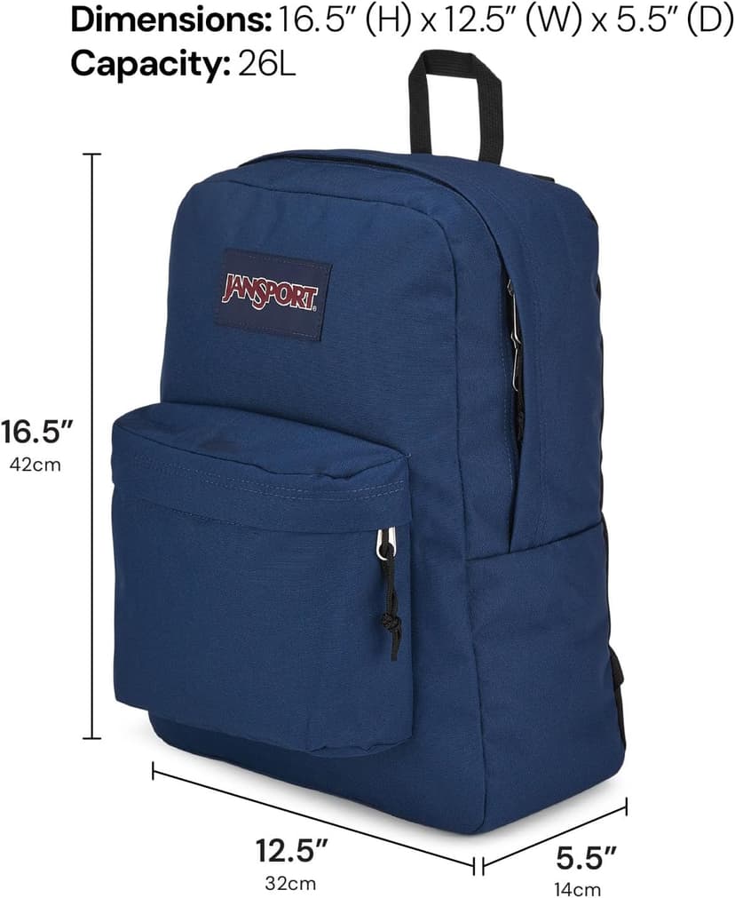 JanSport SuperBreak Plus Backpack with Padded 15-inch Laptop Sleeve and Integrated Bottle Pocket - Spacious and Durable Daypack for Work and Travel - Stellar Starfield