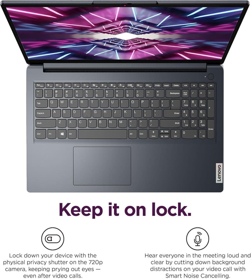 Lenovo IdeaPad (15.6" FHD Anti-Glare, Intel Core i5-1235U (> i7-1165G7), 16GB RAM, 1TB SSD), Laptop for Home, Student, Business, Webcam w/ Shutter, 10-Hour Long Battery Life, Win 11 Home in S Mode