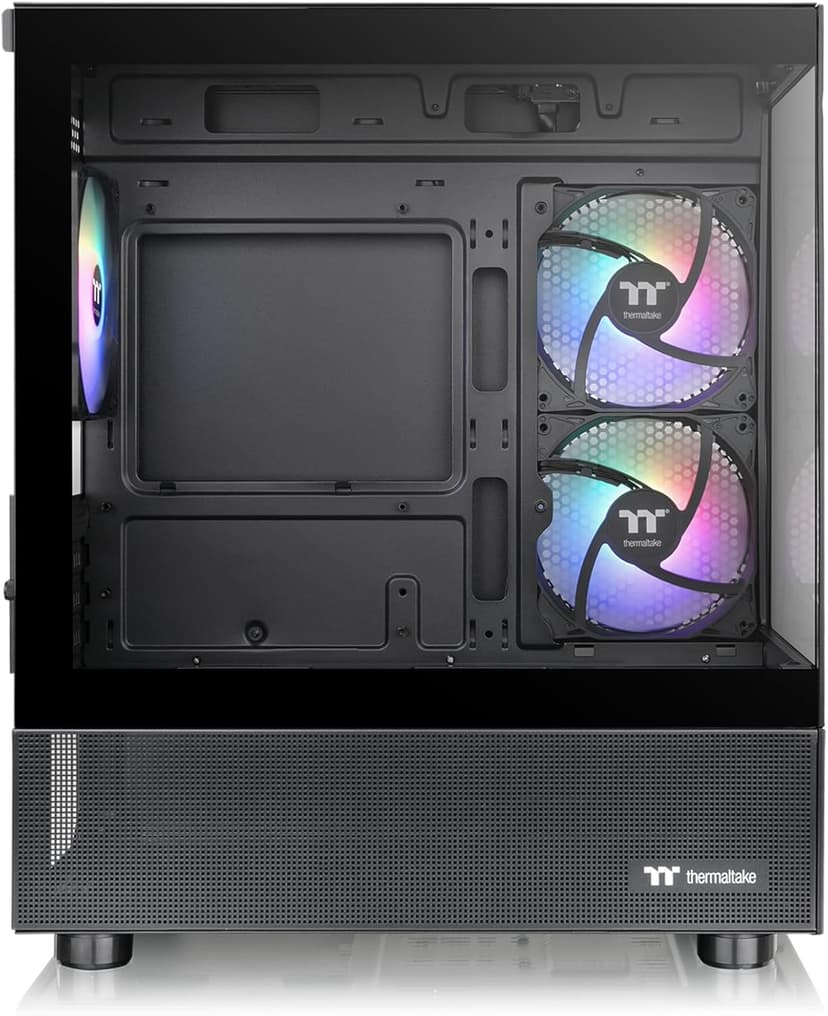 Thermaltake View 170 TG ARGB Black Micro-ATX Case; 3x120mm ARGB Fans Included; Supports Up to 280mm Radiator; Front & Side Dual Tempered Glass Panel; CA-1Z4-00M1WN-00; 3 Year Warranty