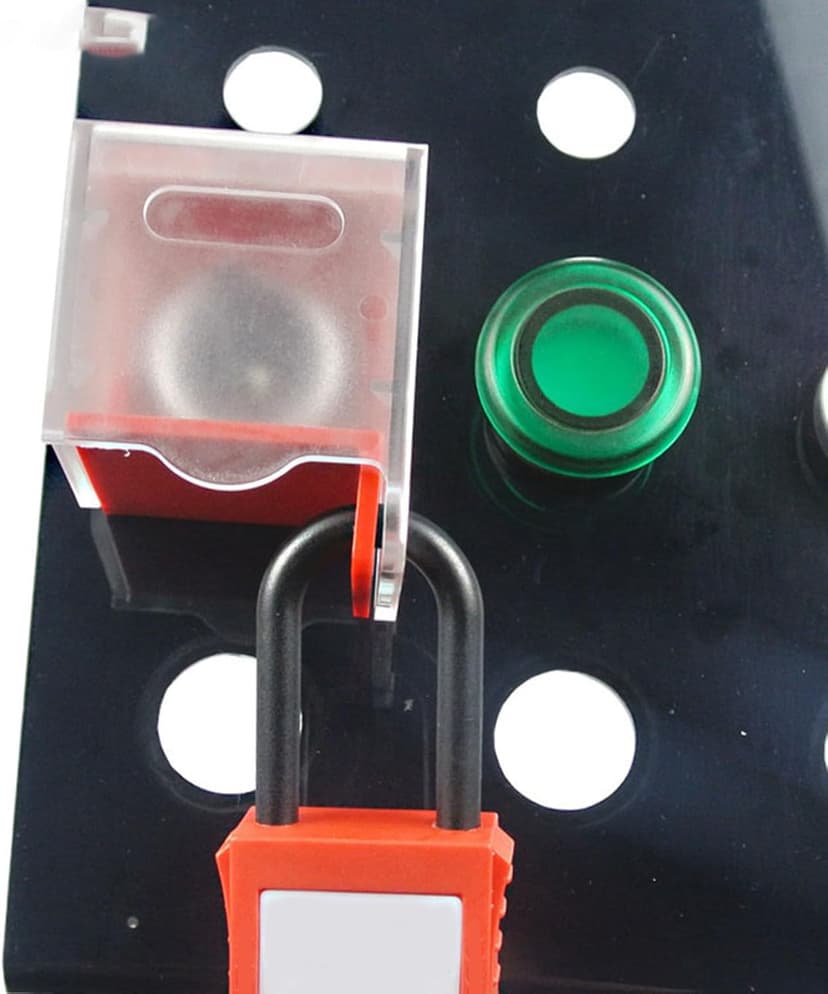 Emergency Stop Button Cover Lockout Cover, PC Engineering Plastic for Emergency Stop Buttons, Compatible with Various Switches, Push Button Switch Guard