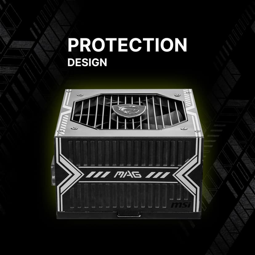 MSI MAG A750BN PCIE 5 Gaming Power Supply - PCIE 5.1 Ready - 80 Plus BronzeCertified 750w - Compact Size - ATX PSU