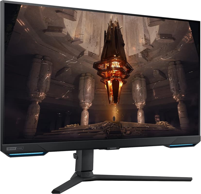 SAMSUNG 28” Odyssey G70B Series 4K UHD Gaming Monitor, IPS Panel, 144Hz, 1ms, HDR 400, G-Sync and FreeSync Premium Pro Compatible, Ultrawide Game View, LS28BG702ENXGO, Black