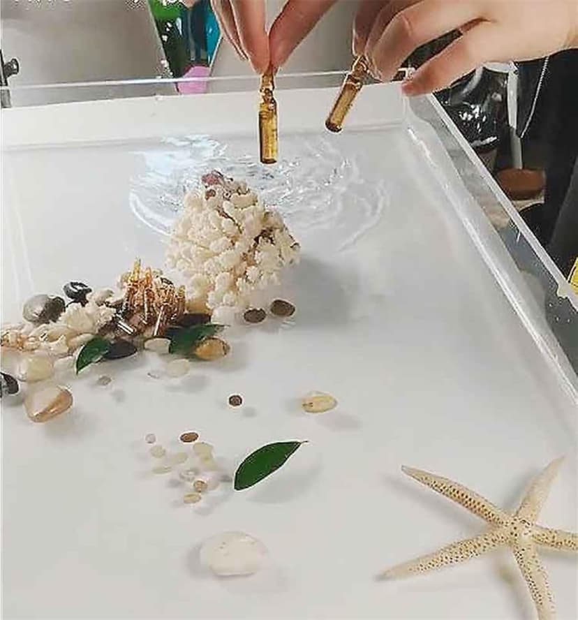 Transparent Acrylic Water Tank Shallow Sink Photo Studio Kit Tabletop Shooting Props Coffee Tray Desktop Cosmetics Storage Tray (20x20x5cm)