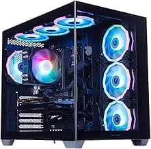Darkness Dragon Gaming PC,AMD Ryzen 5 5500 4.2 GHz,AMD Radeon RX 6600 8GB Desktop Computer，1TB NVMe SSD,16GB DDR4 3200MHz, Air Cooled Prebuilt,600W PSU,Windows 11 Home & AI Powered Gamer PC