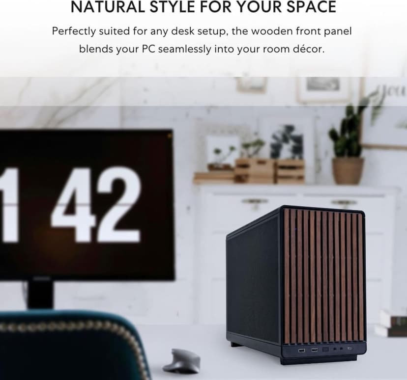 Lian Li A3-mATX-WD-26.3L Micro Form Factor Chassis-No Fans Included-Supports 360mm AIO-Modularity Design-for M-ATX, ITX Motherboard-DAN Cases Collaboration-Wood Front Panel-Black (A3X-WD)