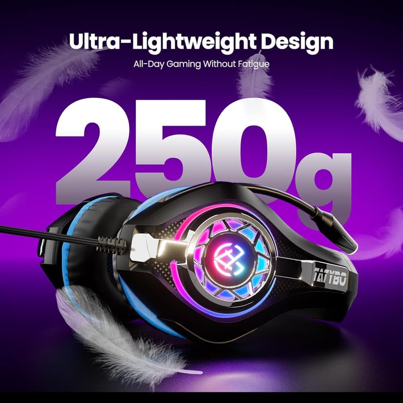 Gaming Headset for PC, Ps5, Switch, Mobile, Gaming Headphones for Nintendo with Noise Canceling Mic, Deep Bass Stereo Sound