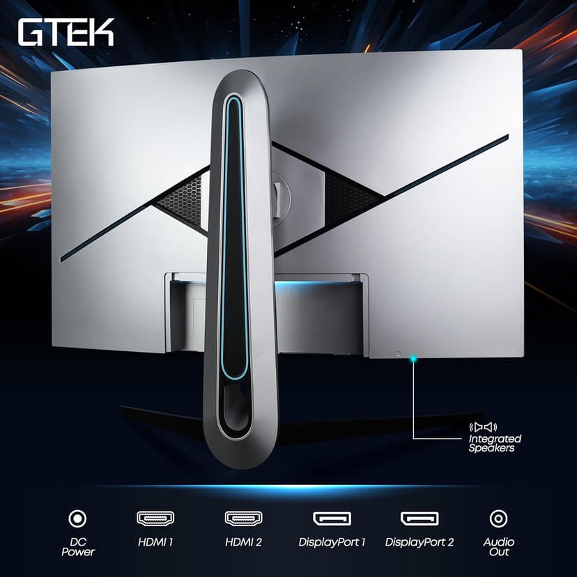 GTek 240Hz 2K Gaming Monitor, 27 Inch Display Full WQHD 2560 x 1440P, Extreme Low Motion Blur, Fast IPS 1ms MPRT, DisplayPort/HDMI, VESA - Q2740P