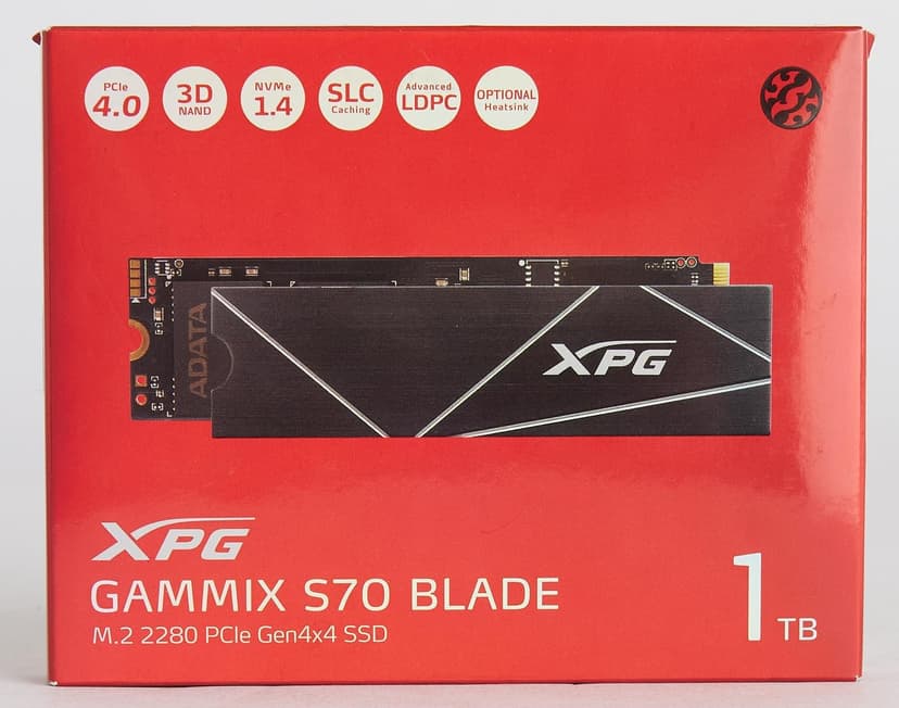 XPG 1TB GAMMIX S70 Blade - Works with PlayStation 5, PCIe Gen4 M.2 2280 Internal Gaming SSD Up to 7,400 MB/s (AGAMMIXS70B-1T-CS)