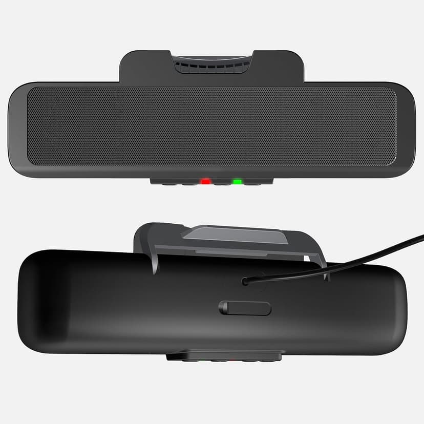 Cyber Acoustics USB Speaker Bar (CA-2890) – Stereo USB Powered Speaker, Easily Clamps to Monitor, Convenient Controls